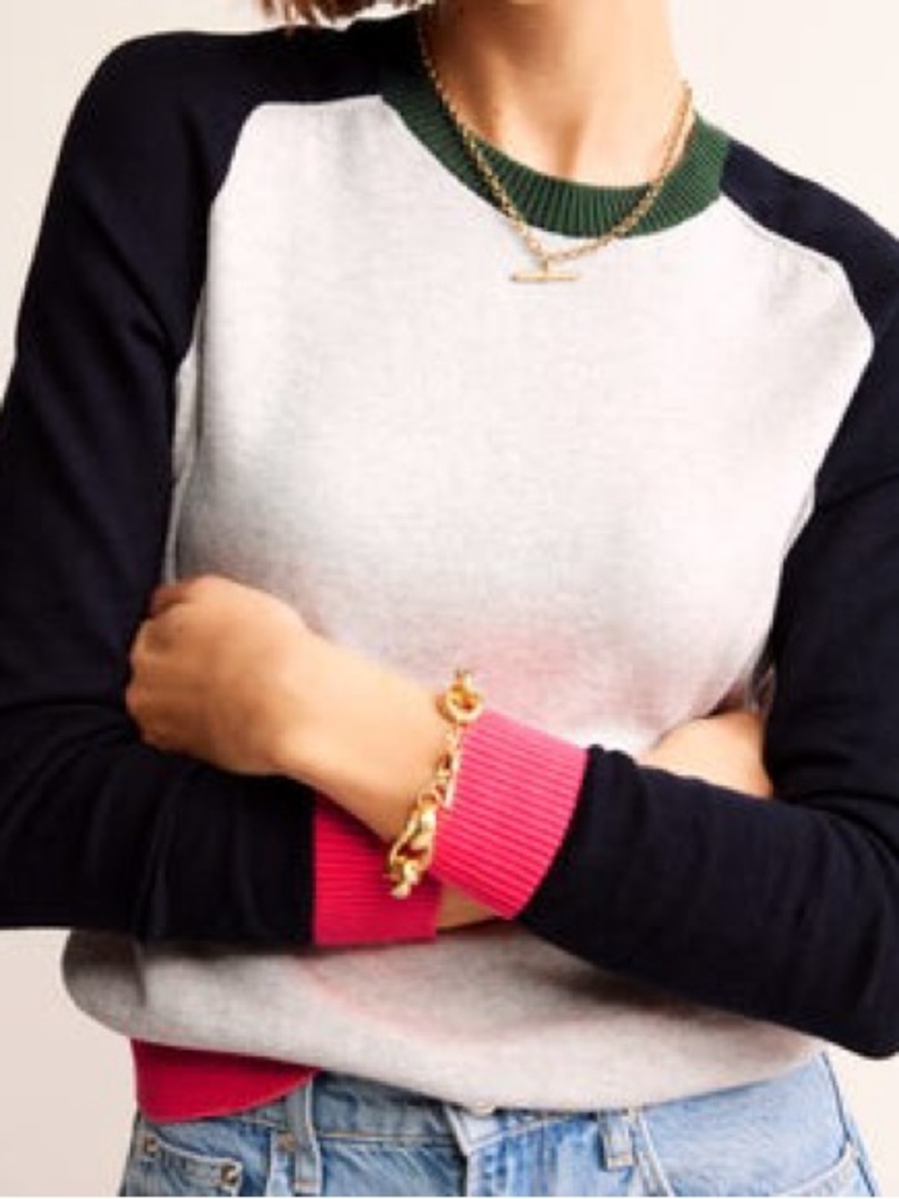 Boden Meg Saddle Sleeve Jumper - Size M